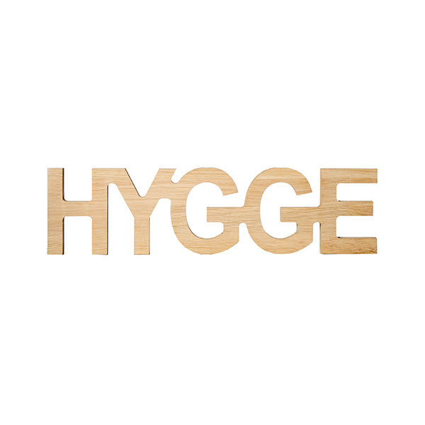 Hygge tekst i egetræ